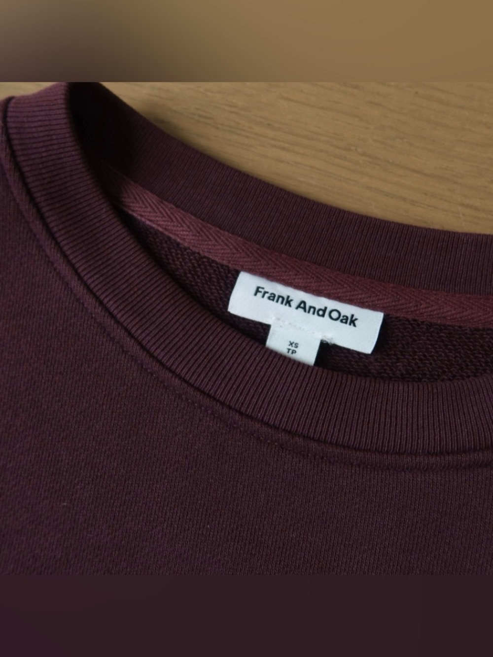 Women’s Crewneck Sweatshirt in Deep Burgundy - Picture 2 of 2